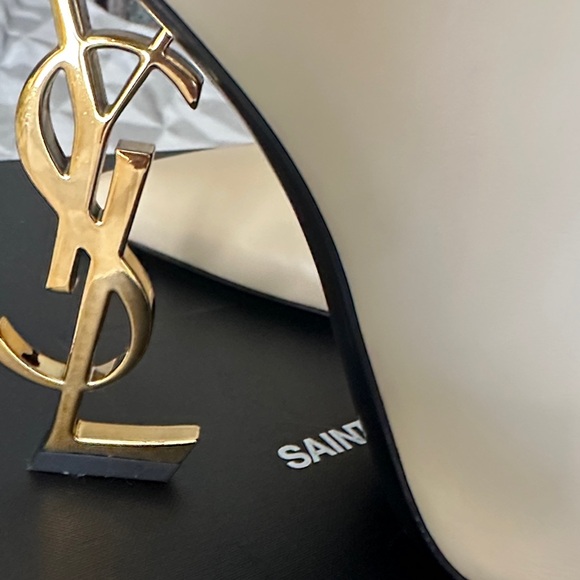 Yves Saint Laurent Ivory Heeled Boots - Picture 3 of 8